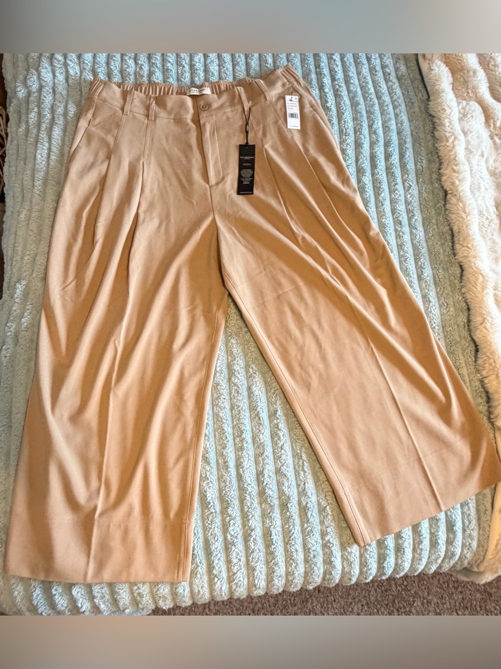 NWT Liverpool Los Angeles Wide Leg Trouser Pants 18W Cappuccino 27inch inseam - Picture 2 of 13